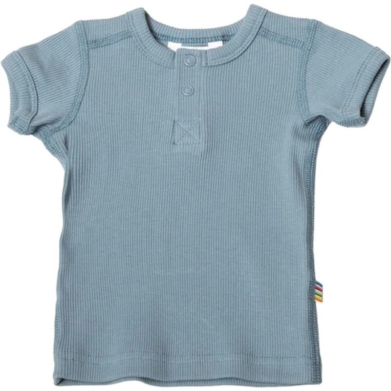 Street Vertical And Horizontal Design Joha Cotton Blue T-shirt