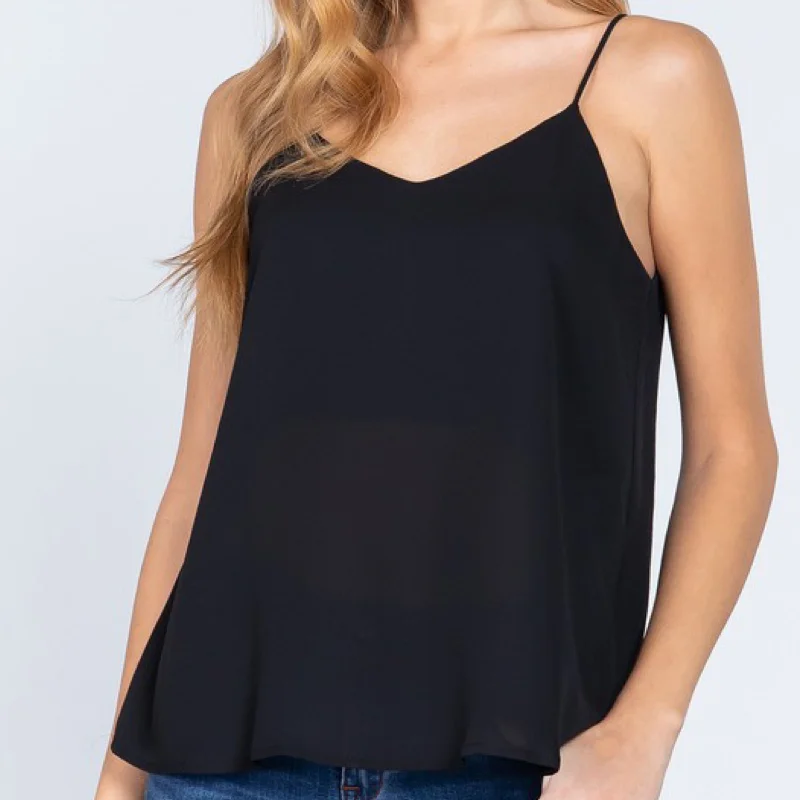 Classic Items Annabelle Crossback Top Black
