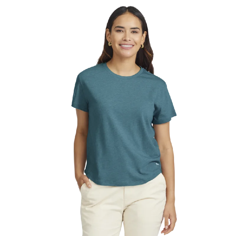 Casual Elegance Women's Soft Merino Tee - Chasm Teal