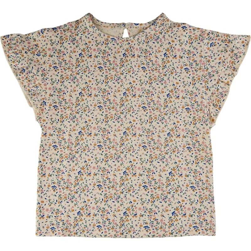 Fashion Touch THE NEW White Swan Tiny Flower AOP Geneva T-shirt