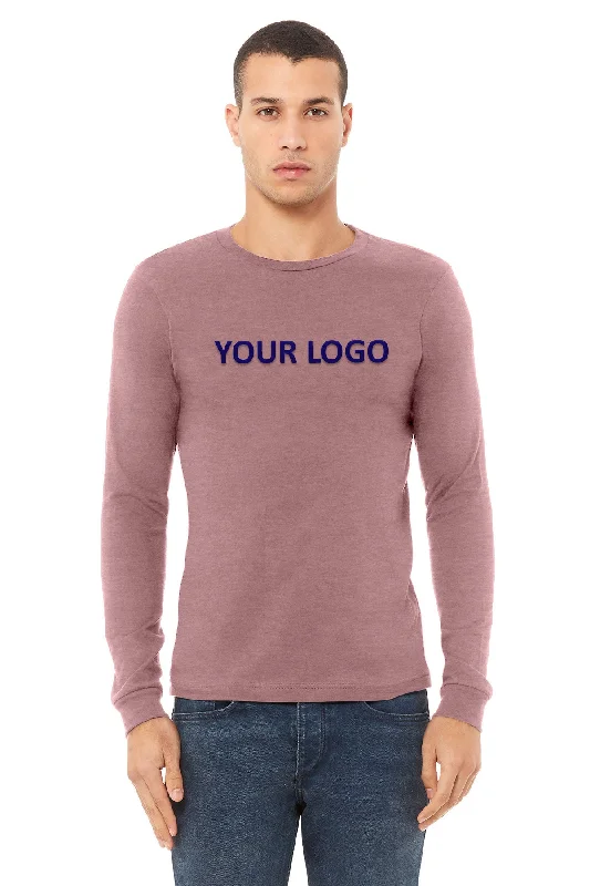 Fashion Comfort Bella Canvas Unisex Heather Long Sleeve T-Shirt, Mauve