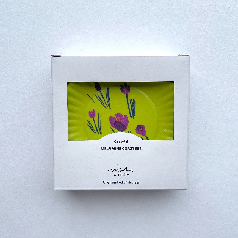 Fashion And Simplicity Les Fleurs Melamine Coaster Set