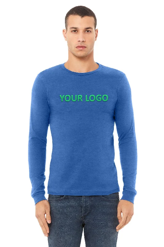 Warm Wear Bella Canvas Unisex Heather Long Sleeve T-Shirt, True Royal
