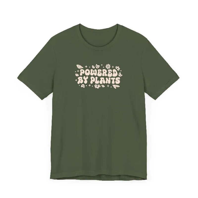 Street Graffiti Design Powered By Plants Unisex Short Sleeve Tee