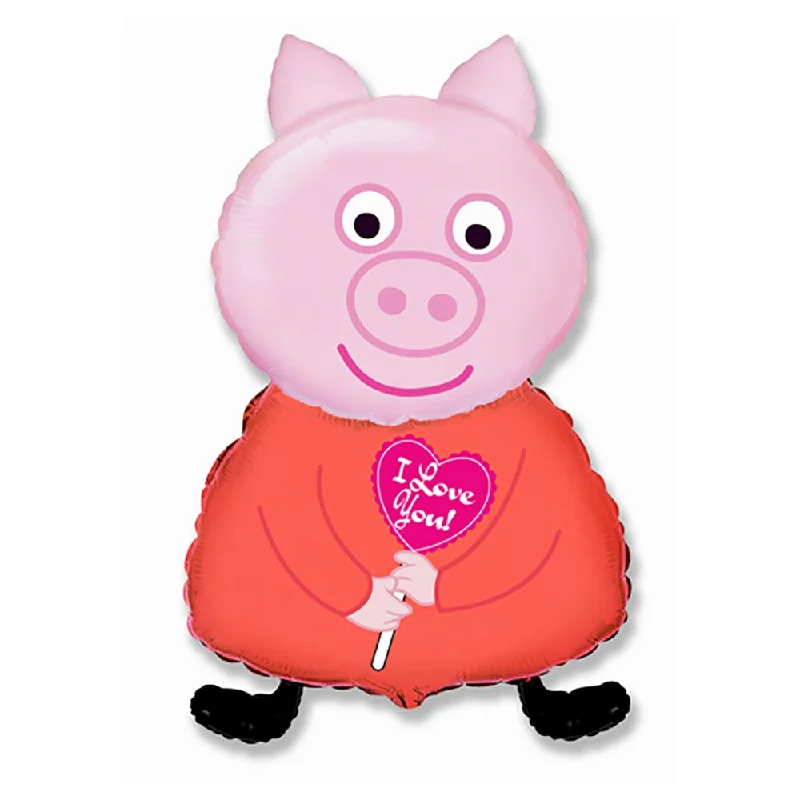 Stand-up collar design 32 inch PINK PIG