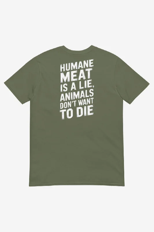 Fashionable sports Humane Meat Is A Lie Unisex T-Shirt