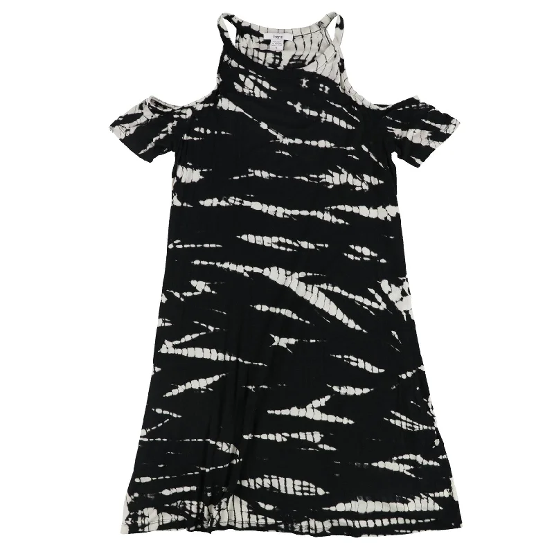 Fashion Touch Bar Iii Womens Printed Cold-Shoulder Bodycon Dress