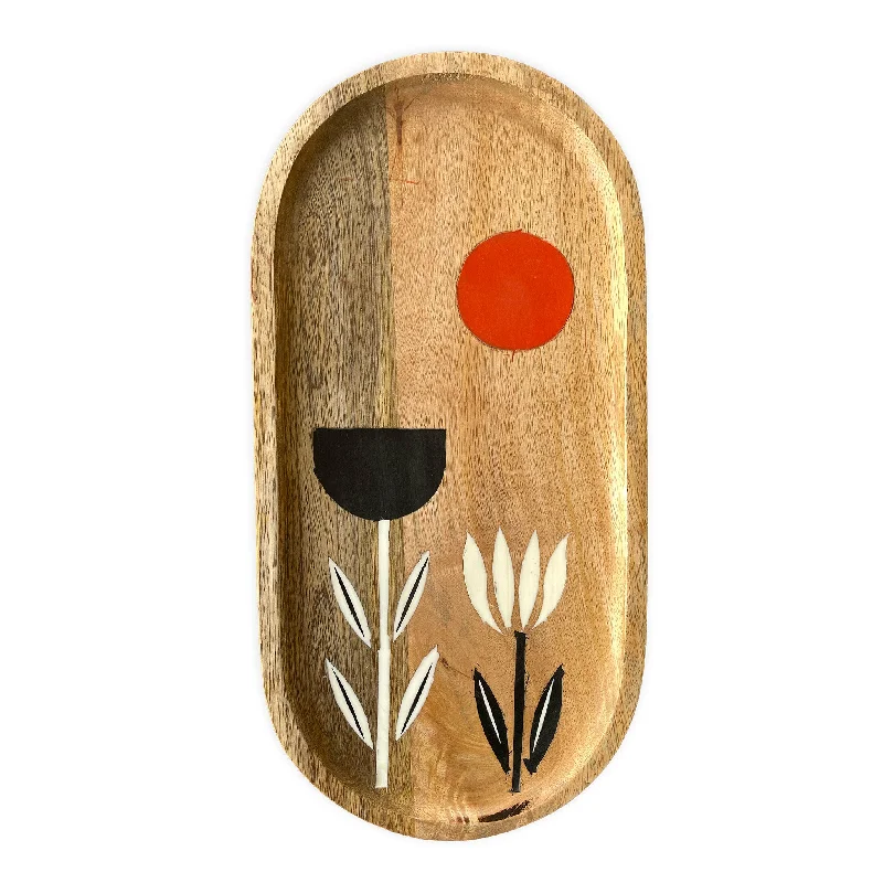 Personalized Design SECONDS -- Mod Wood Tulips Tray
