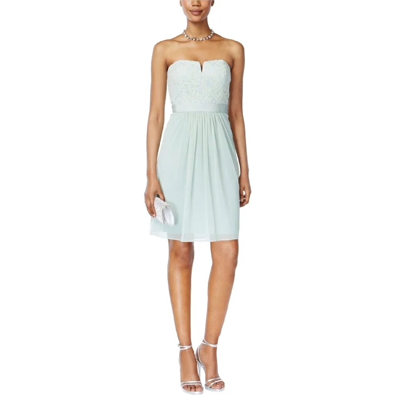 Sweet Style Adrianna Papell Womens Strapless A-line Dress, Green, XX-Large