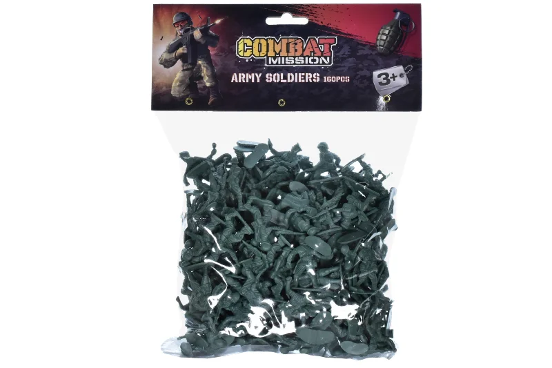Minimalism Combat Mission: 160 Piece Bag of Army Soldiers