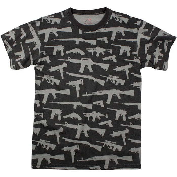Retro Skirt Design Black - Vintage Guns & Rifles Military T-Shirt