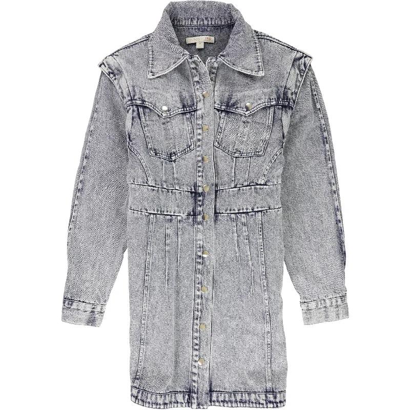 Comfortable And Versatile I-N-C Womens Acid-Wash Blazer Dress, Blue, X-Small