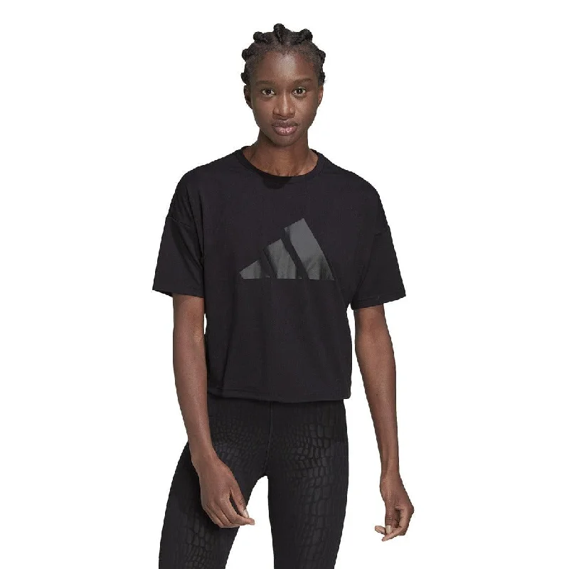 Loose Fit Train Icons 3 Bar Logo T-Shirt - Women