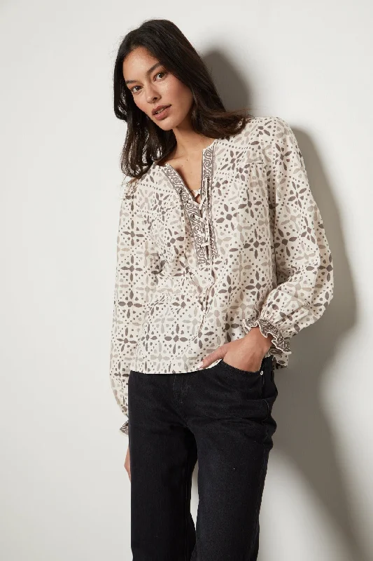 Classic AUDETTE PRINTED BOHO TOP