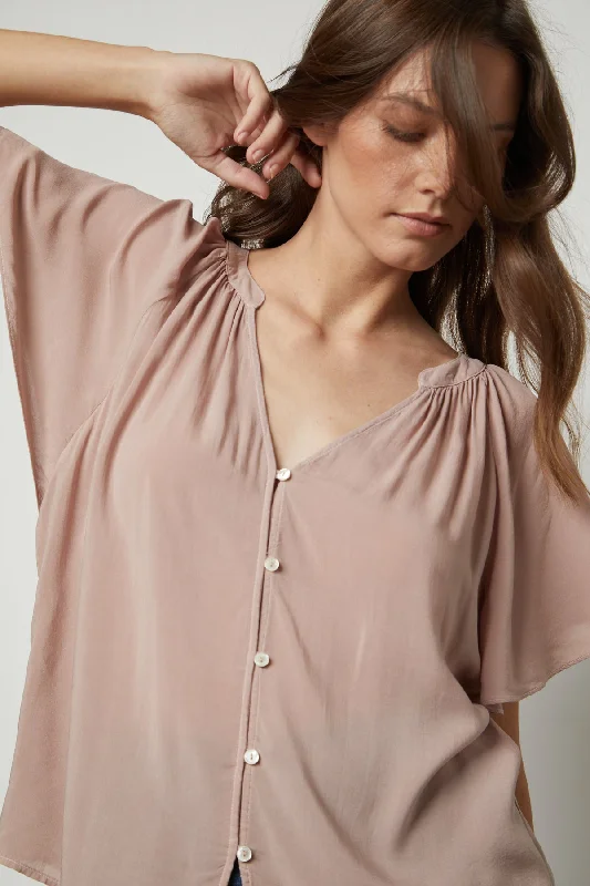 Spiritual Vitality HARLEY FLUTTER SLEEVE TOP