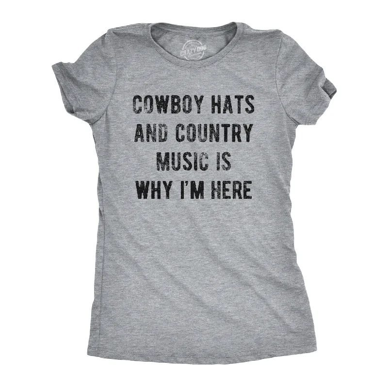 High-quality Fabrics Cowboy Hats And Country Music Women's T Shirt