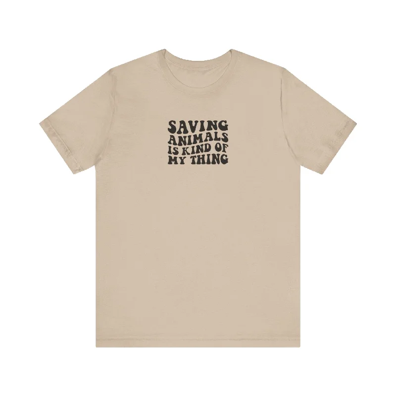 Leisure And Entertainment Saving Animals Unisex Jersey Short Sleeve Tee