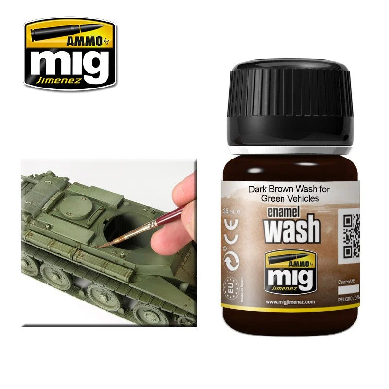 Brown wash for green vehicles