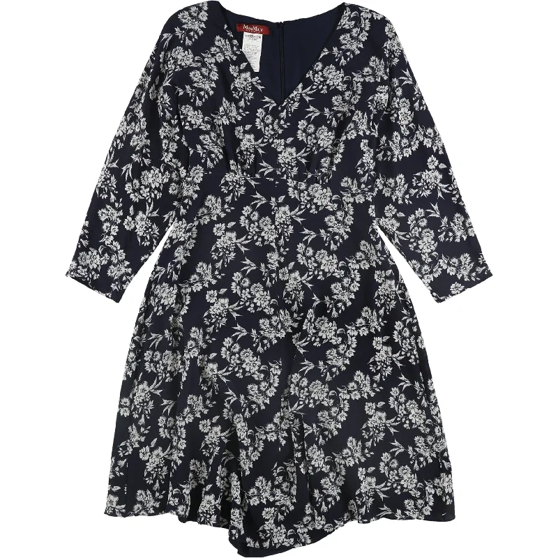 Fashion Concept MaxMara Womens Ombrosa Fit & Flare Dress, Blue, 4