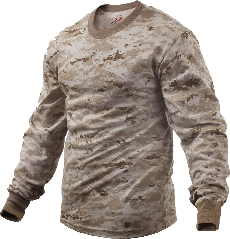 Free Design Desert Digital Camo - Long Sleeve Digital Camo T-Shirt