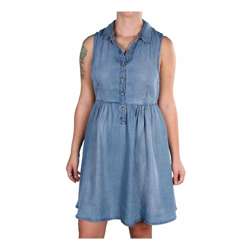 Personal Charm Vans Womens Lou Shirt Dress, Blue, Small