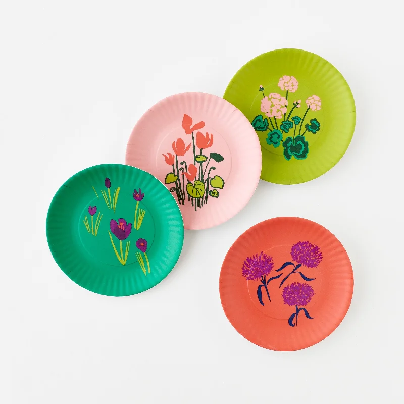 Simple Design Les Fleurs Melamine Plate Set (7.5 Inch )