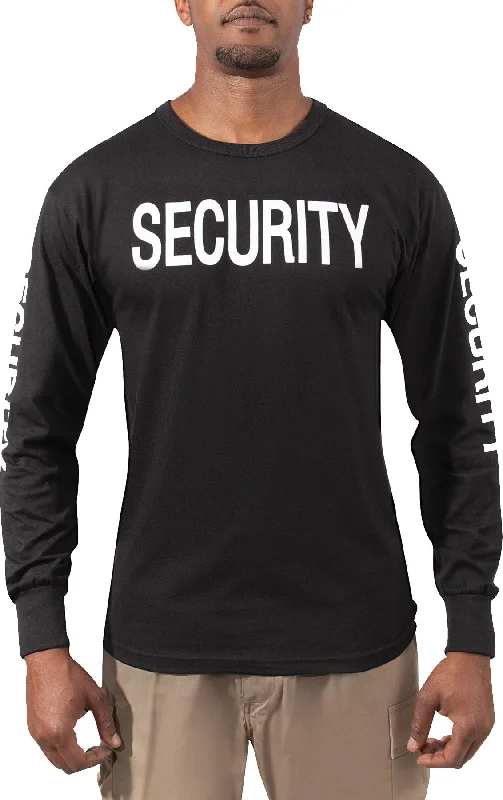 Sweet Girl Black Poly Cotton Long Sleeve Two-Sided Security T-Shirt