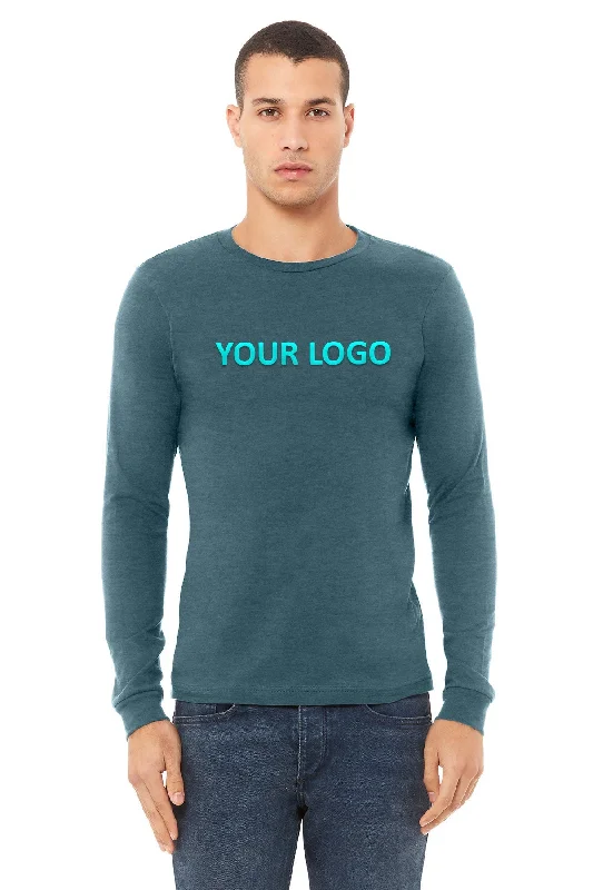 Soft Comfort Bella Canvas Unisex Heather Long Sleeve T-Shirt, Slate