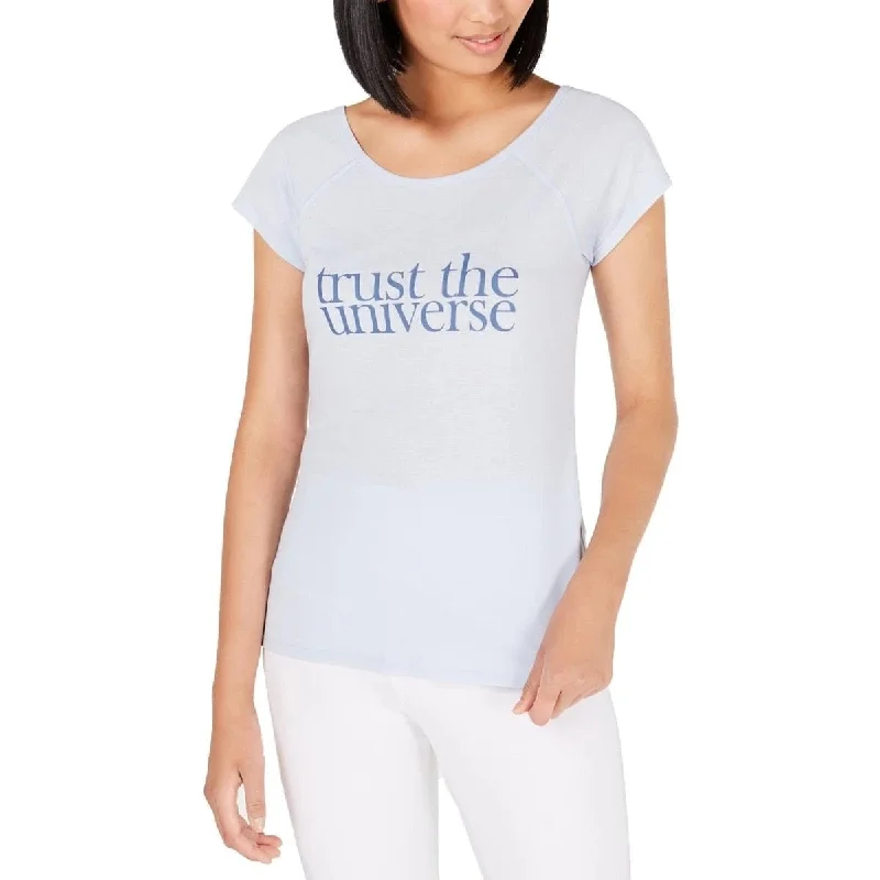Leisure Sports Ideology Women's Trust The Universe Graphic Yoga T-Shirt Blue Size 2 Extra Large Leisure Sports Ideology Women's Trust The Universe Graphic Yoga T-Shirt Blue Size 2 Extra Large