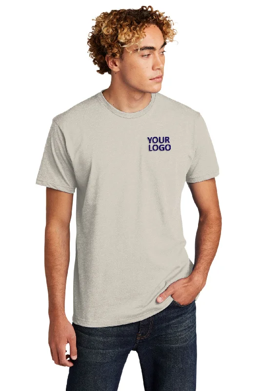Letter embroidery Next Level Unisex CVC Customized T-Shirts, Sand