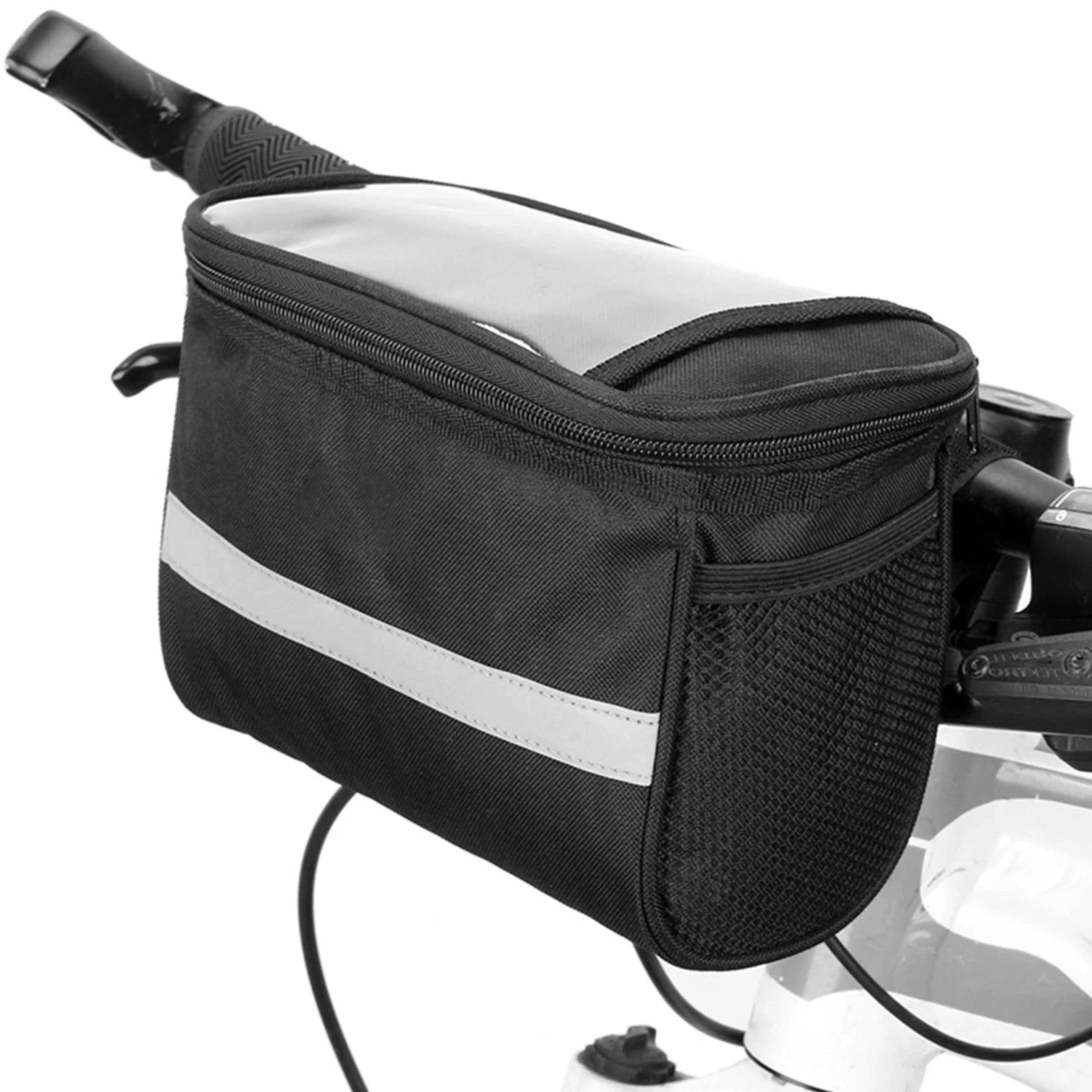 Single-shoulder Neck Design Cycling Bike Bicycle Insulated Front Bag MTB Bike Handlebar Bag Basket Pannier Cooler Bag with Reflective Strip