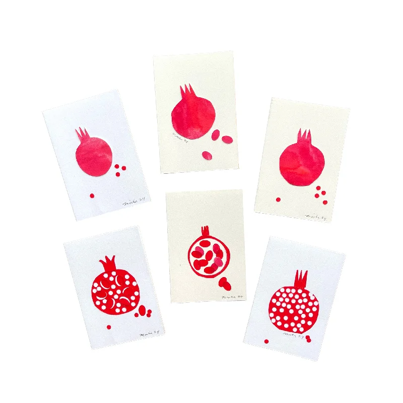 Sports And Leisure Single, One-of-a-kind, Handmade Mini Pomegranate Card