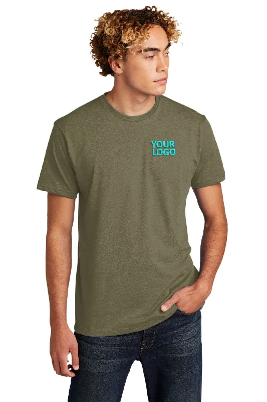 Energetic Next Level Unisex CVC Customized T-Shirts, Light Olive