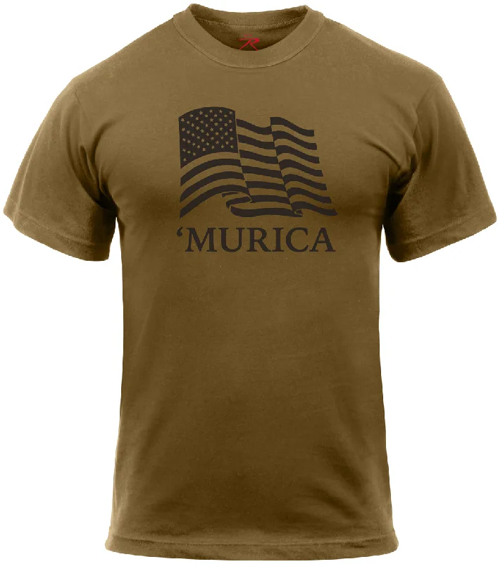 Fashionable Prints Coyote Brown - 'Murica US Flag T-Shirt