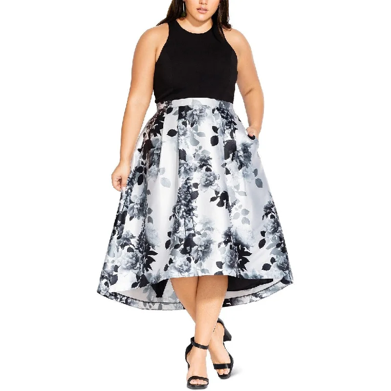 Fashion Classic Plus Size Women's City Chic Amelia Floral Mix Media Sleeveless Dress Black Size Large Fashion Classic Plus Size Women's City Chic Amelia Floral Mix Media Sleeveless Dress Black Size Large