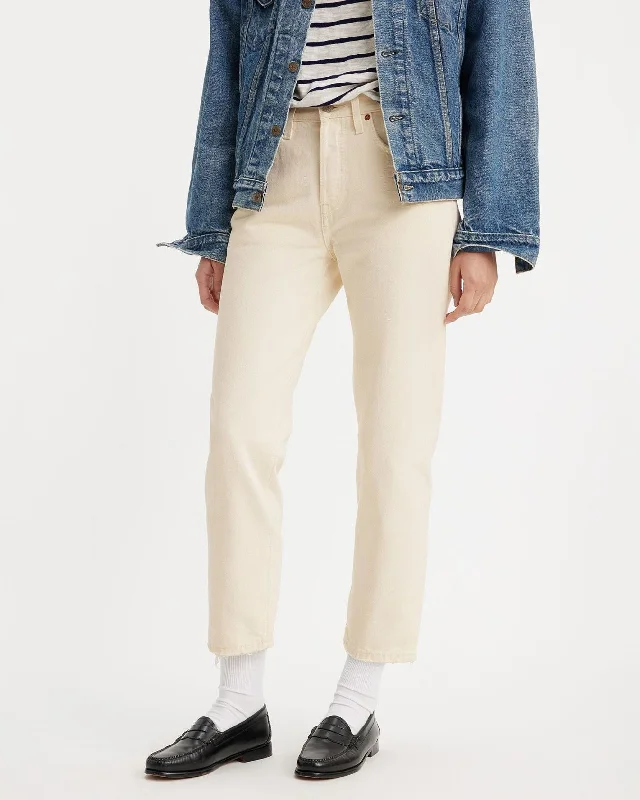 Personalized Series Levi's® Womens 501 Crop Jeans - Ecru Booper No Damage