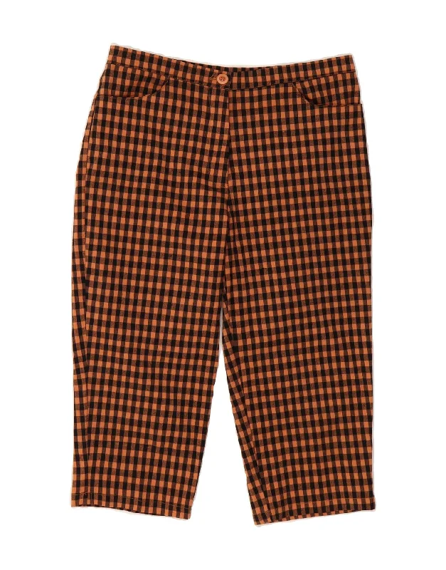 Sexy Fun VINTAGE Womens Bermuda Shorts W30 Medium Brown Gingham