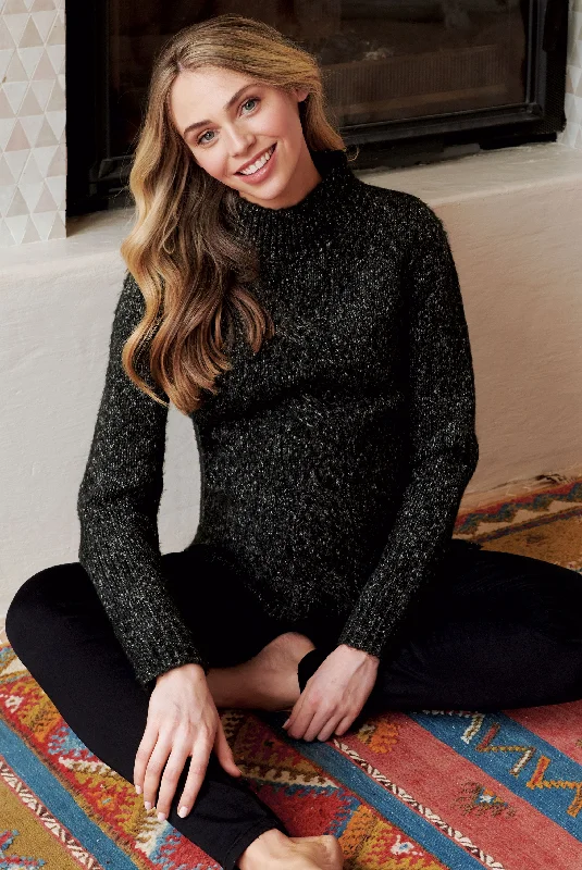 Floral Prints Cable Knit in Nightshade Maternity Nursing Sweater Ripe