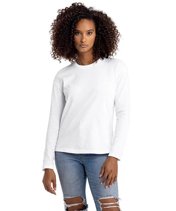 Skirt style 3911NL - Next Level Ladies Relaxed Long Sleeve T-Shirt | White