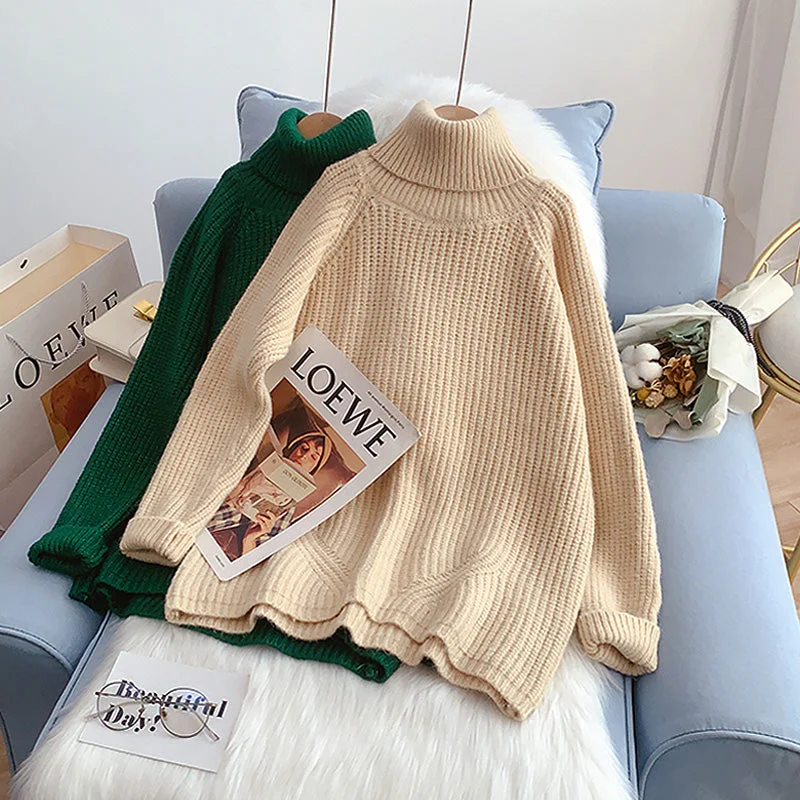 Fashion Elements Lazy thickened foreign style knitted bottomed Shirt Top 5206