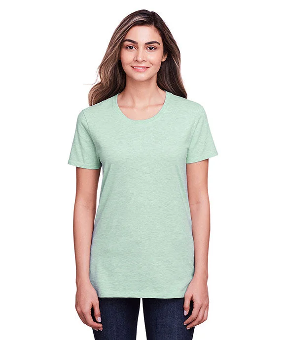 Retro Design IC47WR - Fruit of the Loom Ladies ICONIC™ T-Shirt | Mint To Be Heather