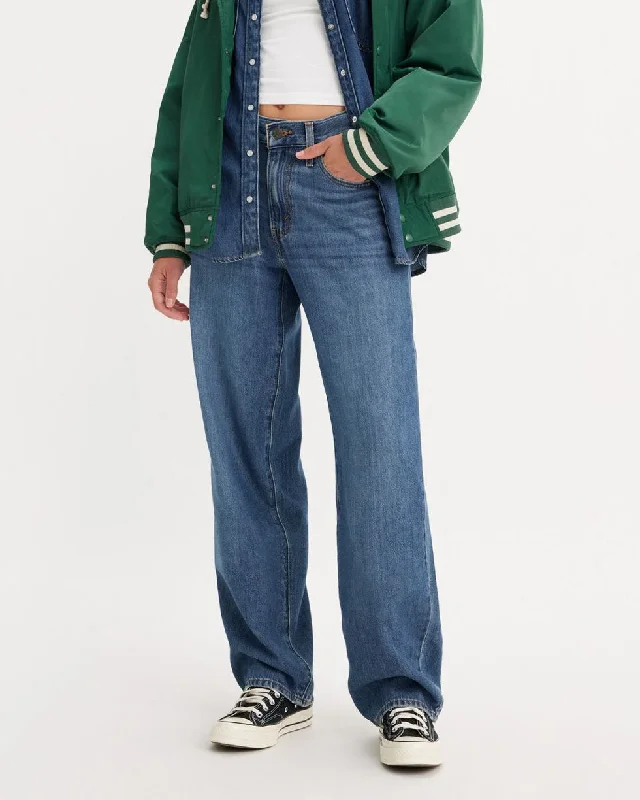 Classic Style Levi's® Womens Baggy Dad Loose Fit Lightweight Jeans - Blue Utopia
