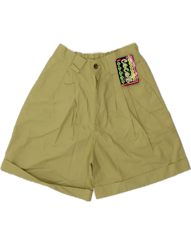 Exquisite Tailoring VINTAGE Womens Pegged Chino Shorts IT 42 Medium W28  Green Cotton