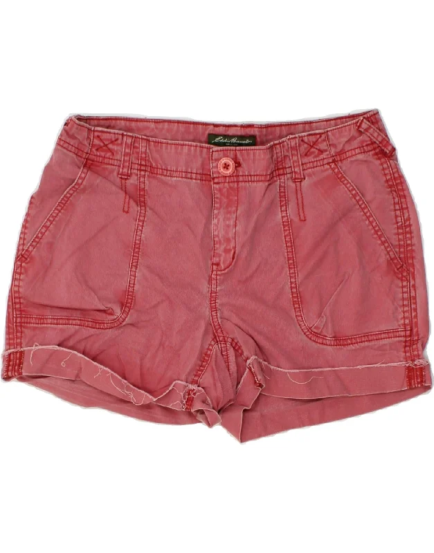 Floral Prints EDDIE BAUER Womens Mercer Fit Chino Shorts US 6 Medium W30 Red