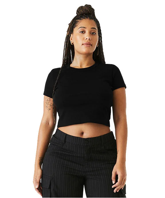 Innovative Design 1010BE - Bella + Canvas Ladies Micro Ribbed Baby Tee | Solid Black Blend Innovative Design 1010BE - Bella + Canvas Ladies Micro Ribbed Baby Tee | Solid Black Blend