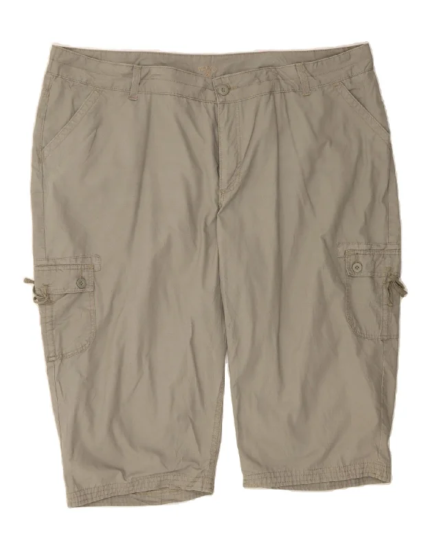 Advanced Customization LEE Womens Riders High Waist Cargo Shorts US 26 5XL W52 Grey Cotton Advanced Customization LEE Womens Riders High Waist Cargo Shorts US 26 5XL W52 Grey Cotton