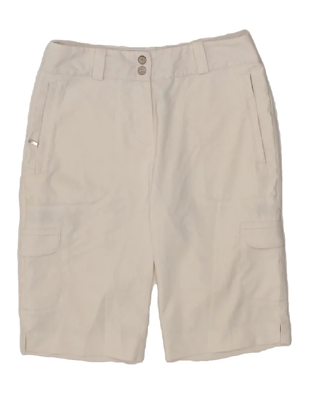 Sweet Girl NIKE Womens Cargo Shorts UK 10 Small W27  White Polyester