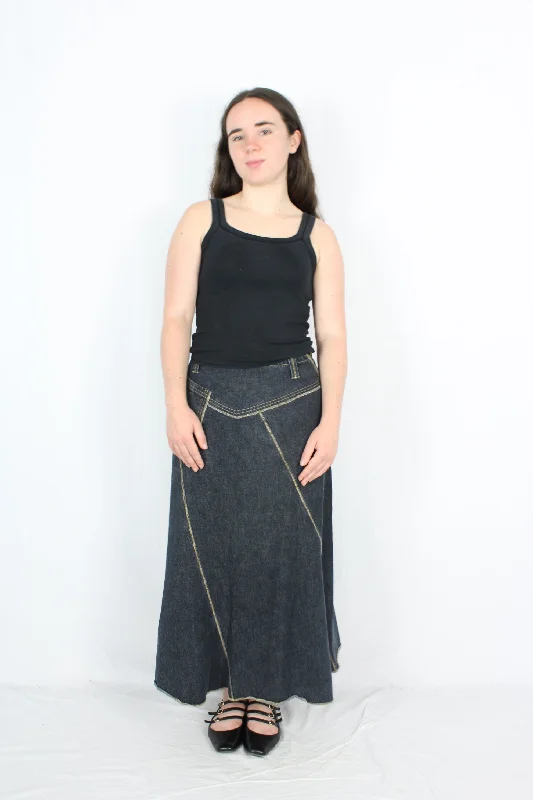 Energetic Guava - Vintage Denim Skirt