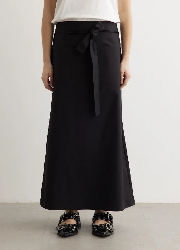 Cozy Vibes Tie Waist Cotton Skirt