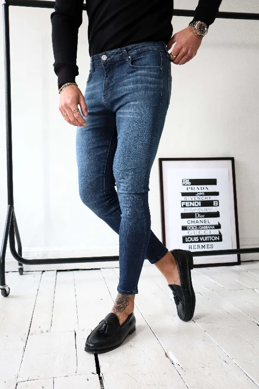 Stylish Comfort SKINNY FIT JEANS - DARK INDIGO FADE WASH